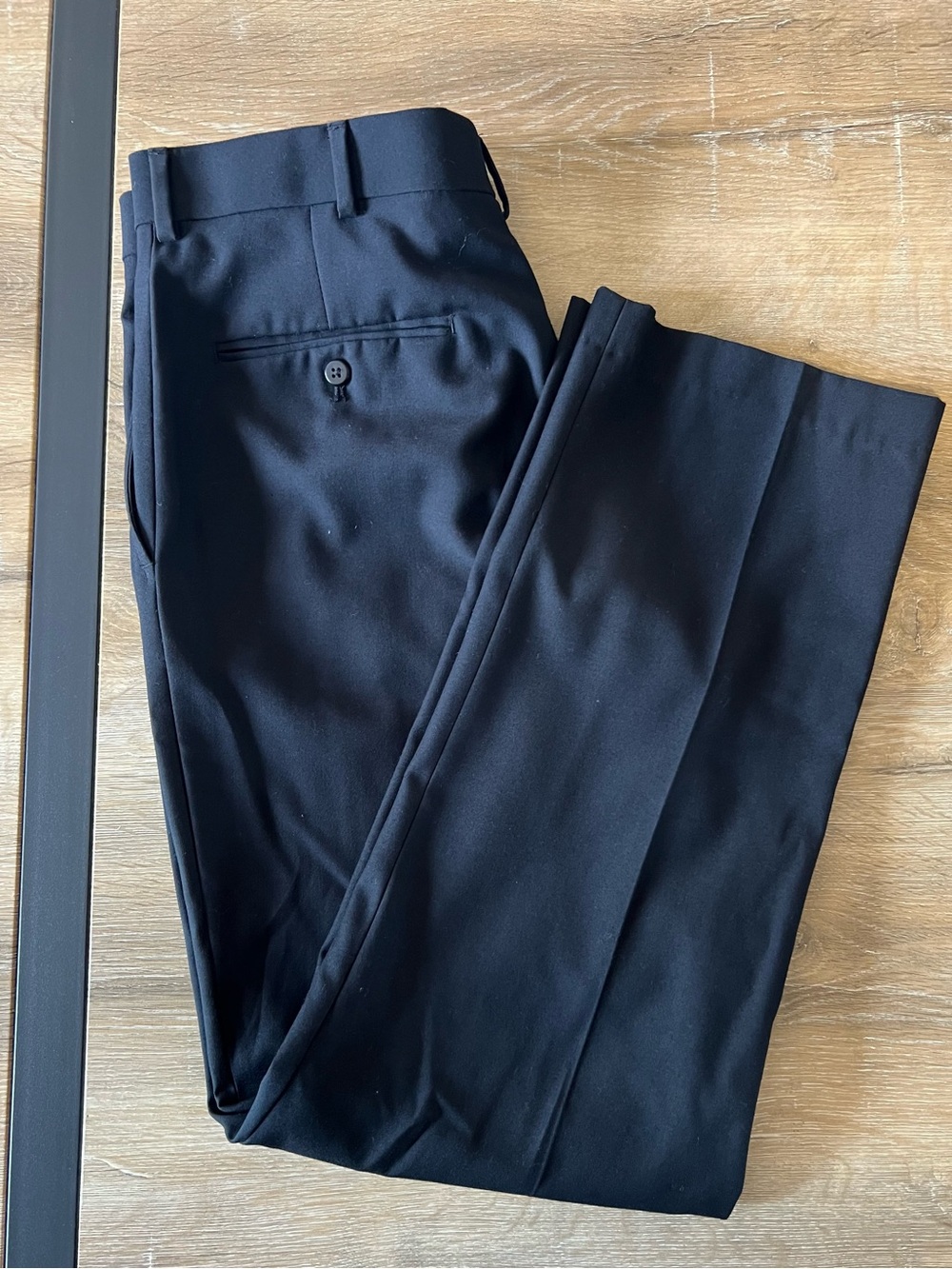 Stafford Black Men's Dress Pants - Sleek Tailored Look